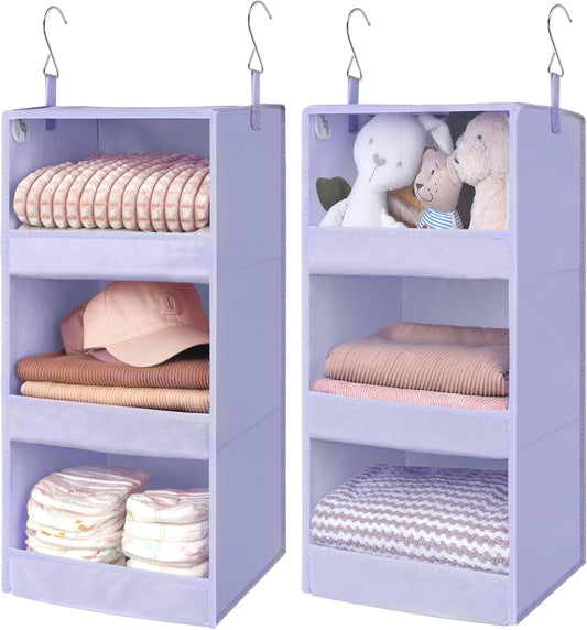 GRANNY SAYS 3 Shelf Hanging Closet Organizers and Storage, Collapsible Closet Storage Organizer