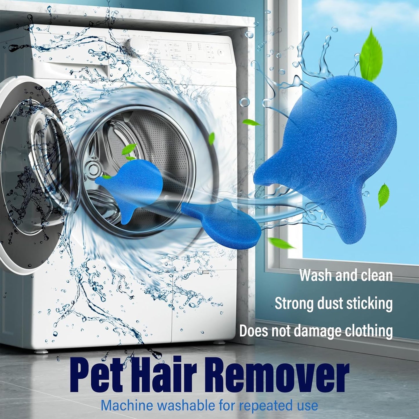 Pet Hair Remover for Laundry, Reusable Dog & Cat Hair Remover Tool, Effectively Removes Pet Hair, Lint and Dander from Bedding and Clothing, Suitable for Washing Machines, Dryers 8PCS