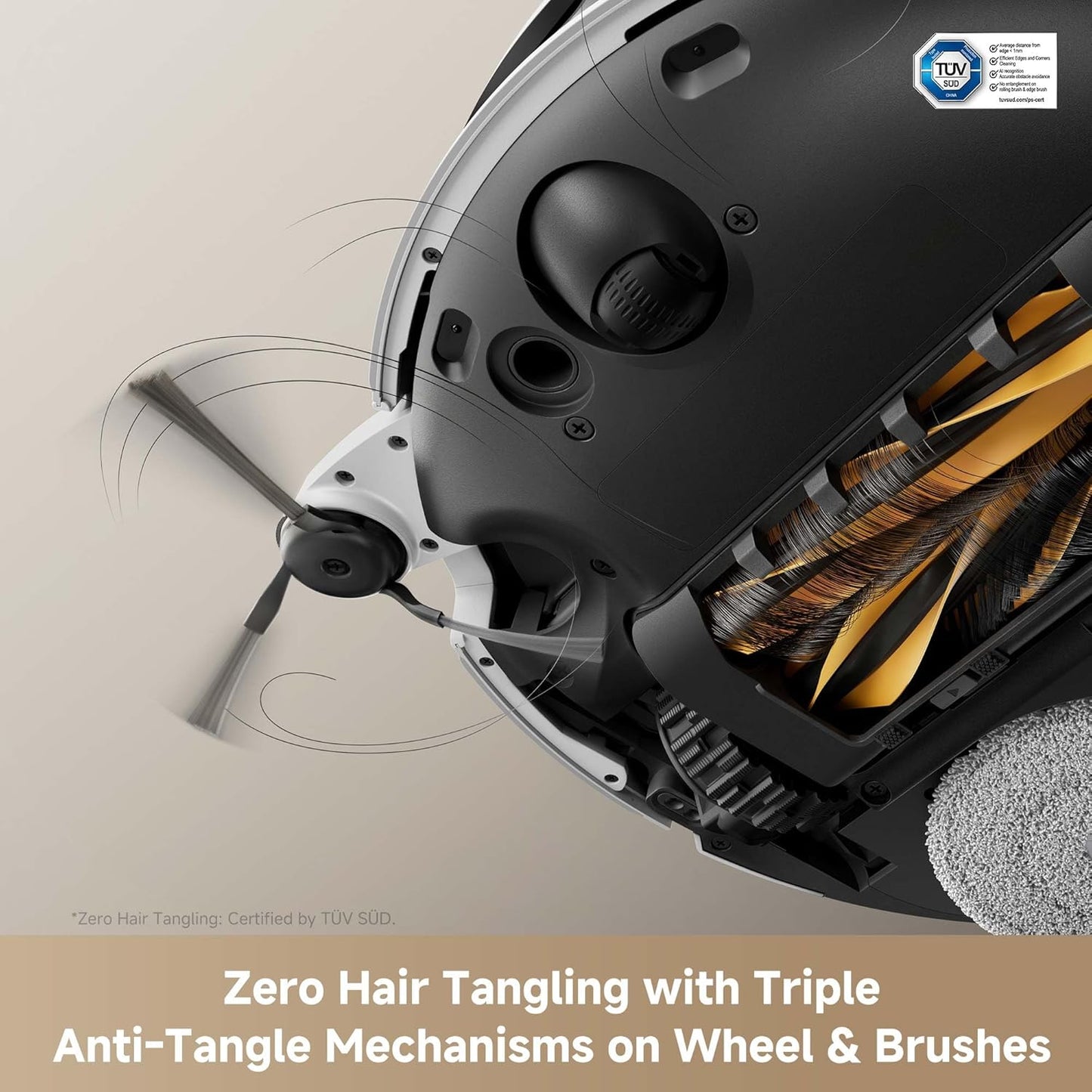 Mova V50 Ultra Complete Robot Vacuum and Mop Self-Cleaning, 24,000 Pa Suction, Liftable Navigation with Obstacle Overcoming and Warm Water Mopping with DuoSolution System Designed for Pets