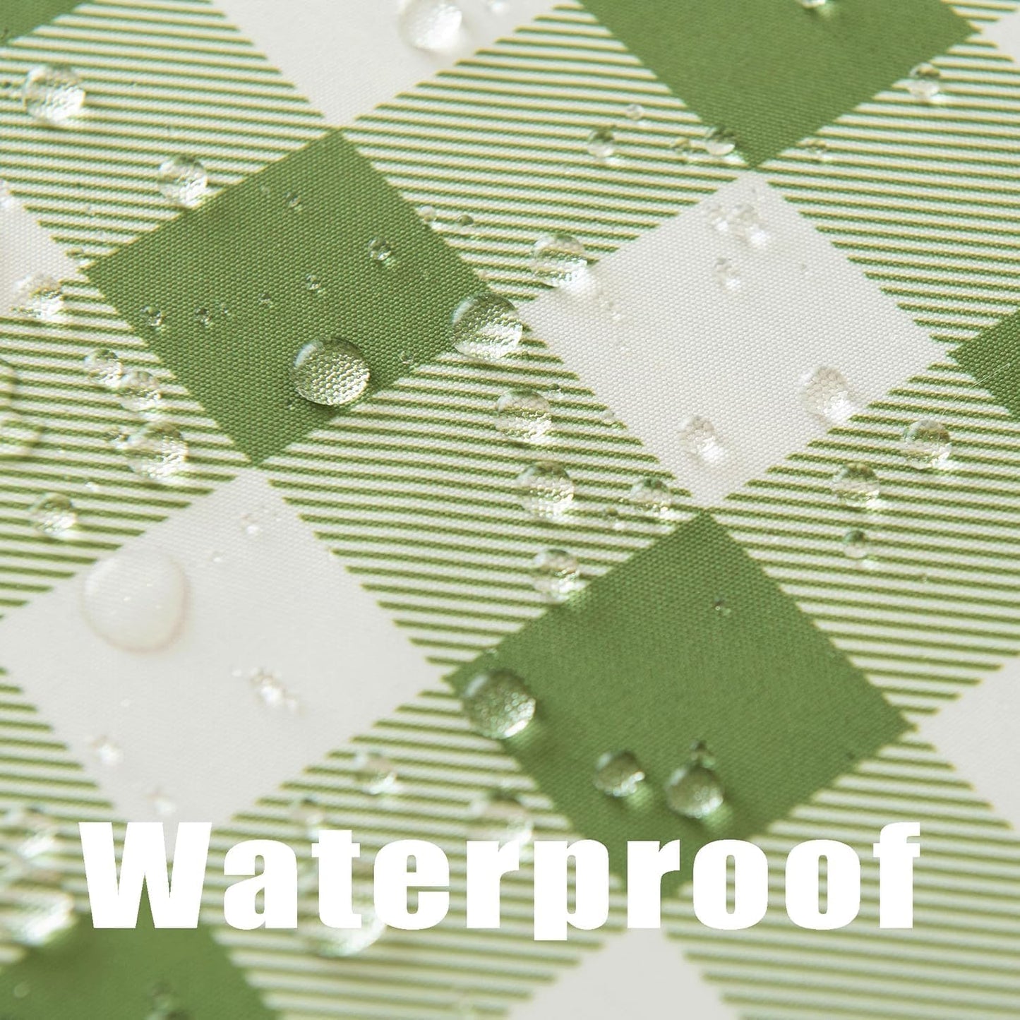 Waterproof Plaid Tablecloth Fabric - Round 90 Inch Classic Gingham Checker Table Cloth for Indoor/Outdoor Use - Buffalo Table Cover for Picnics, BBQs, and Parties