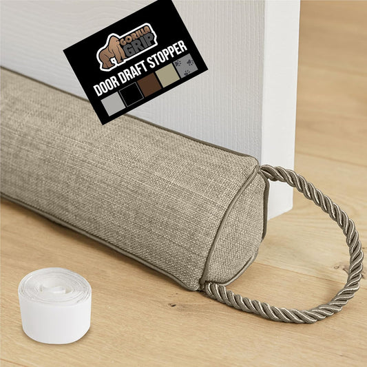 GORILLA GRIP Door Draft Stopper for Bottom of Doors, Weather Stripping Seal Blocks Hot Air, Noise