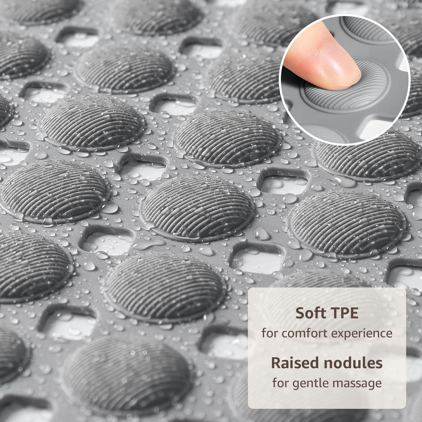 OTHWAY Bath Tub Shower Mat Non Slip, Bathtub Floor Liner Mats for Inside Shower Bathroom, Suction