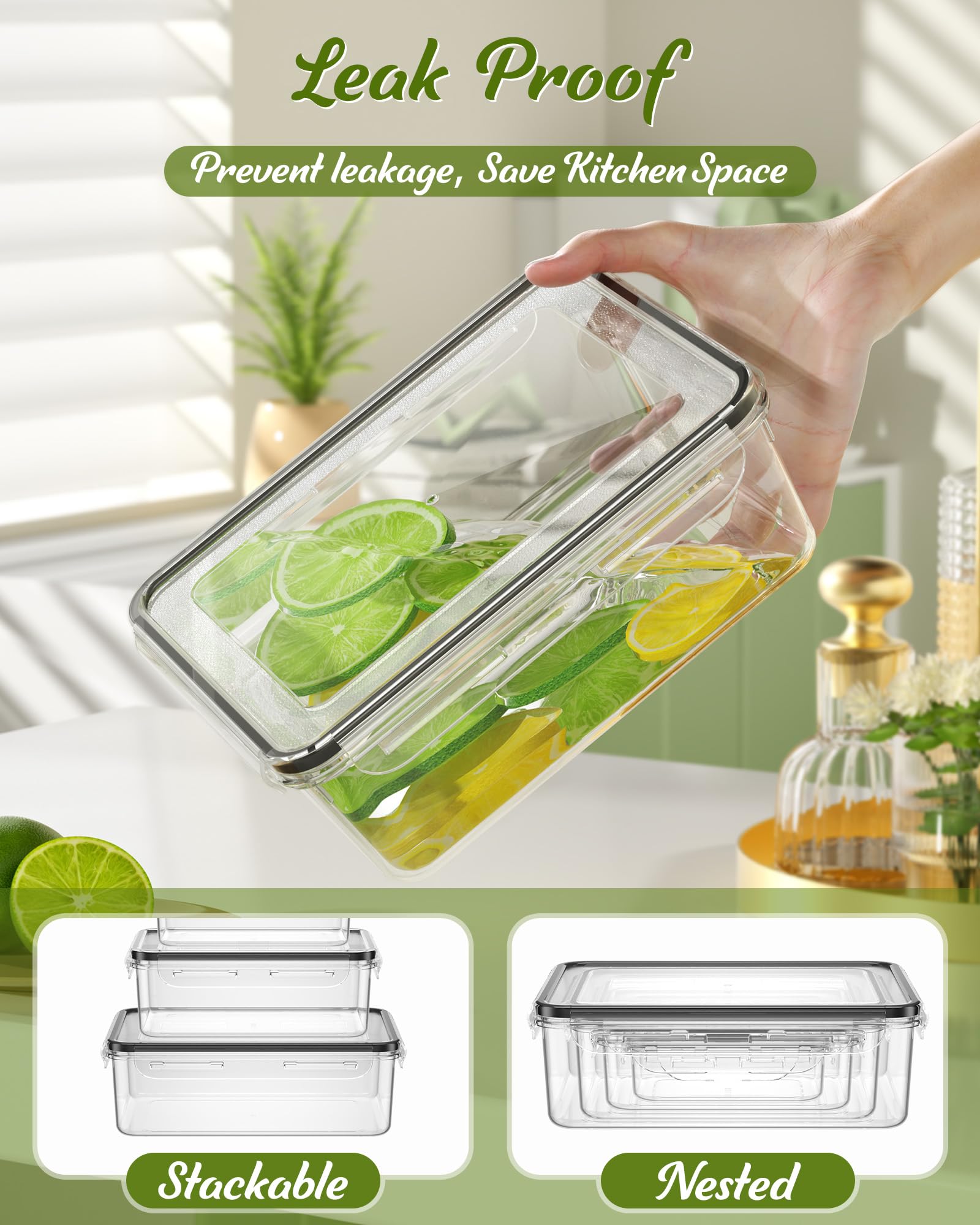 Canfanni 40 Piece Food Storage Containers with Lids, BPA-Free