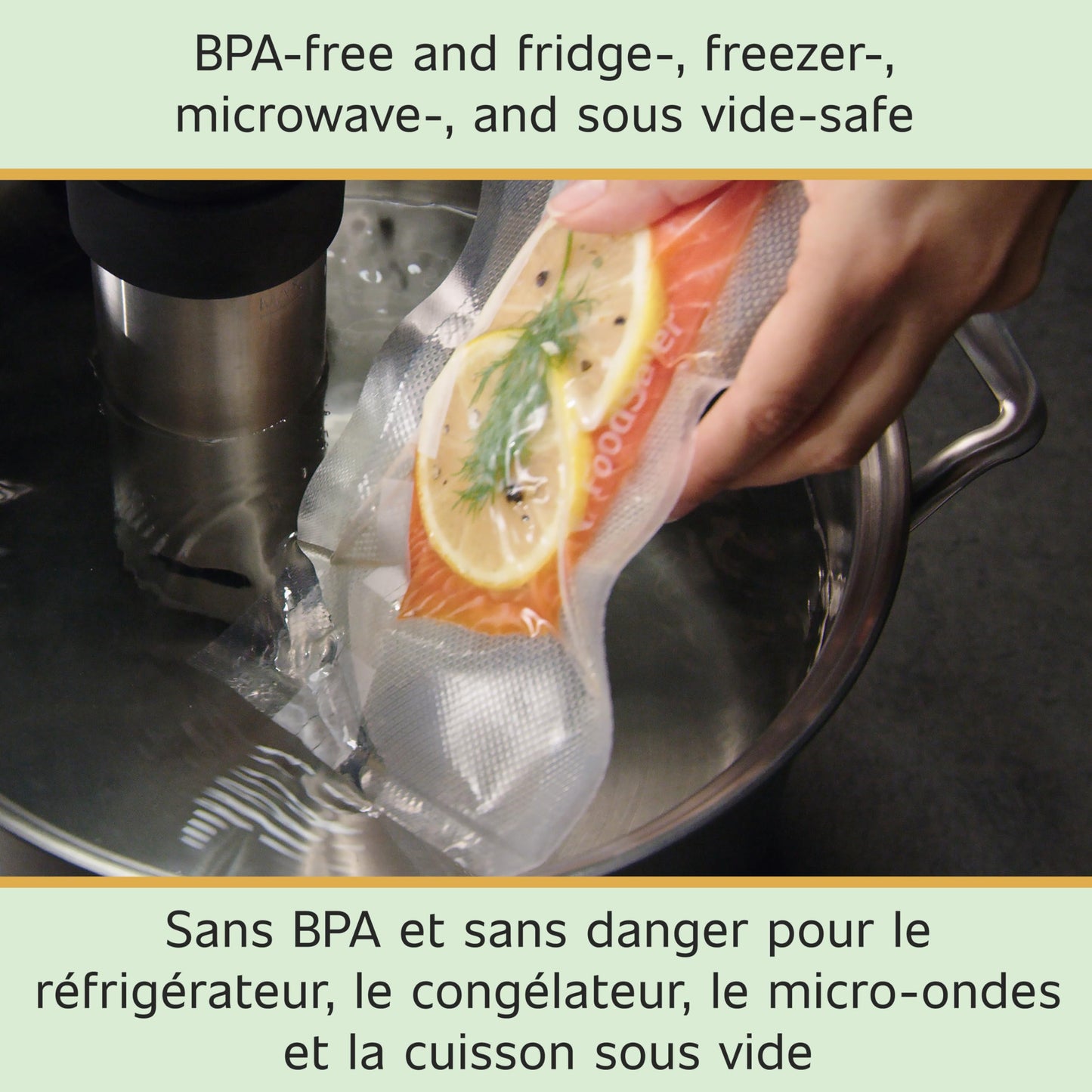 FoodSaver Custom Length Vacuum Sealer Bags Multipack, 5 Count Rolls for Airtight Food Storage and