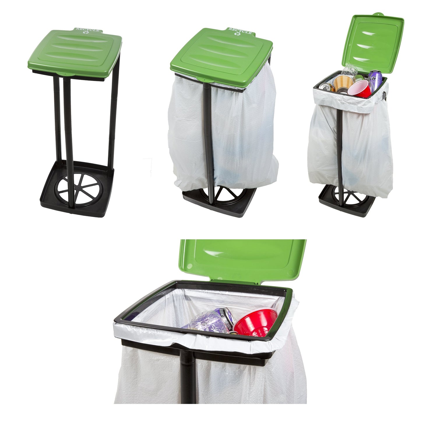 Portable Trash Bag Holder – Collapsible 13-Gallon Garbage Bin for Indoor/Outdoor Use, Camping