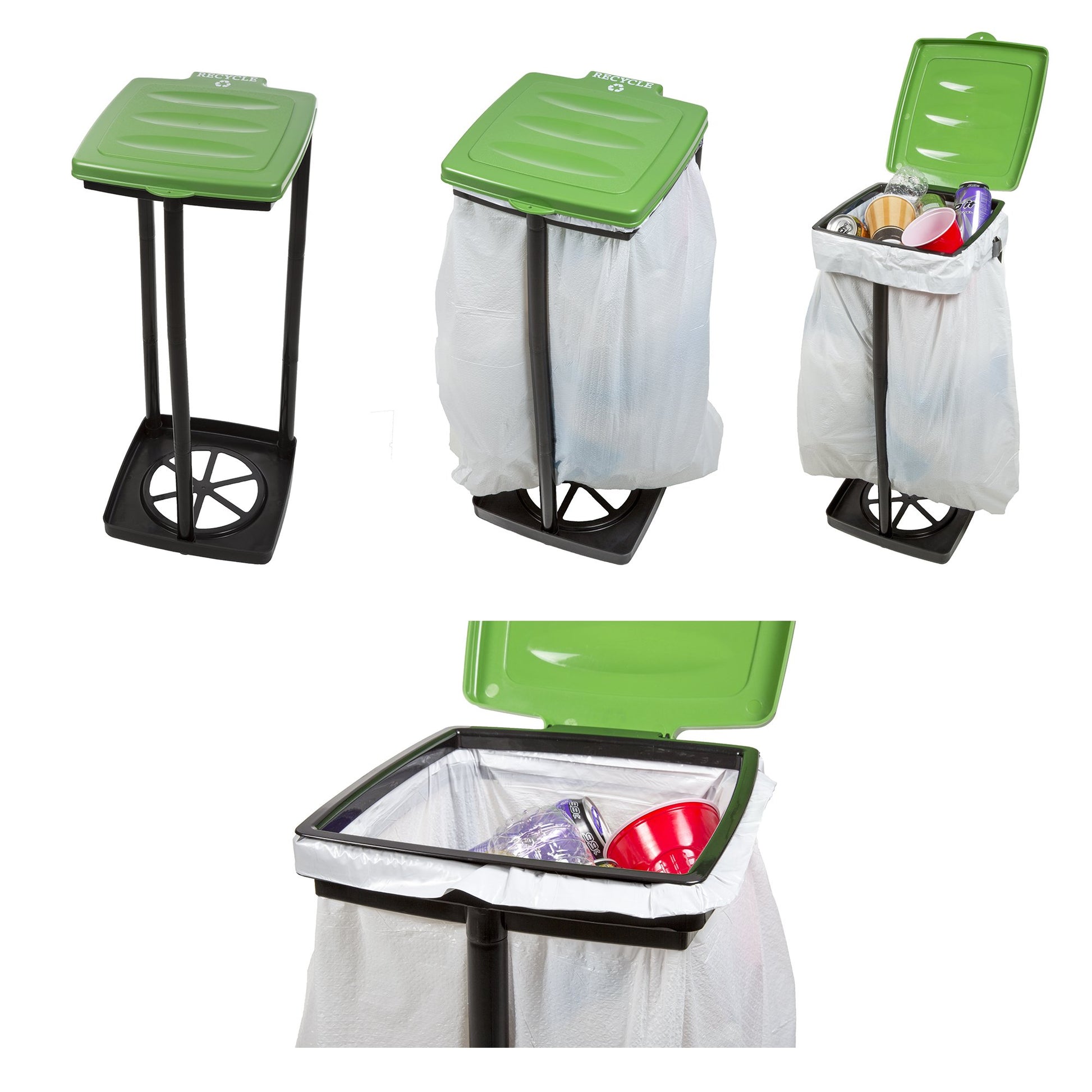 Portable Trash Bag Holder – Collapsible 13-Gallon Garbage Bin for Indoor/Outdoor Use, Camping
