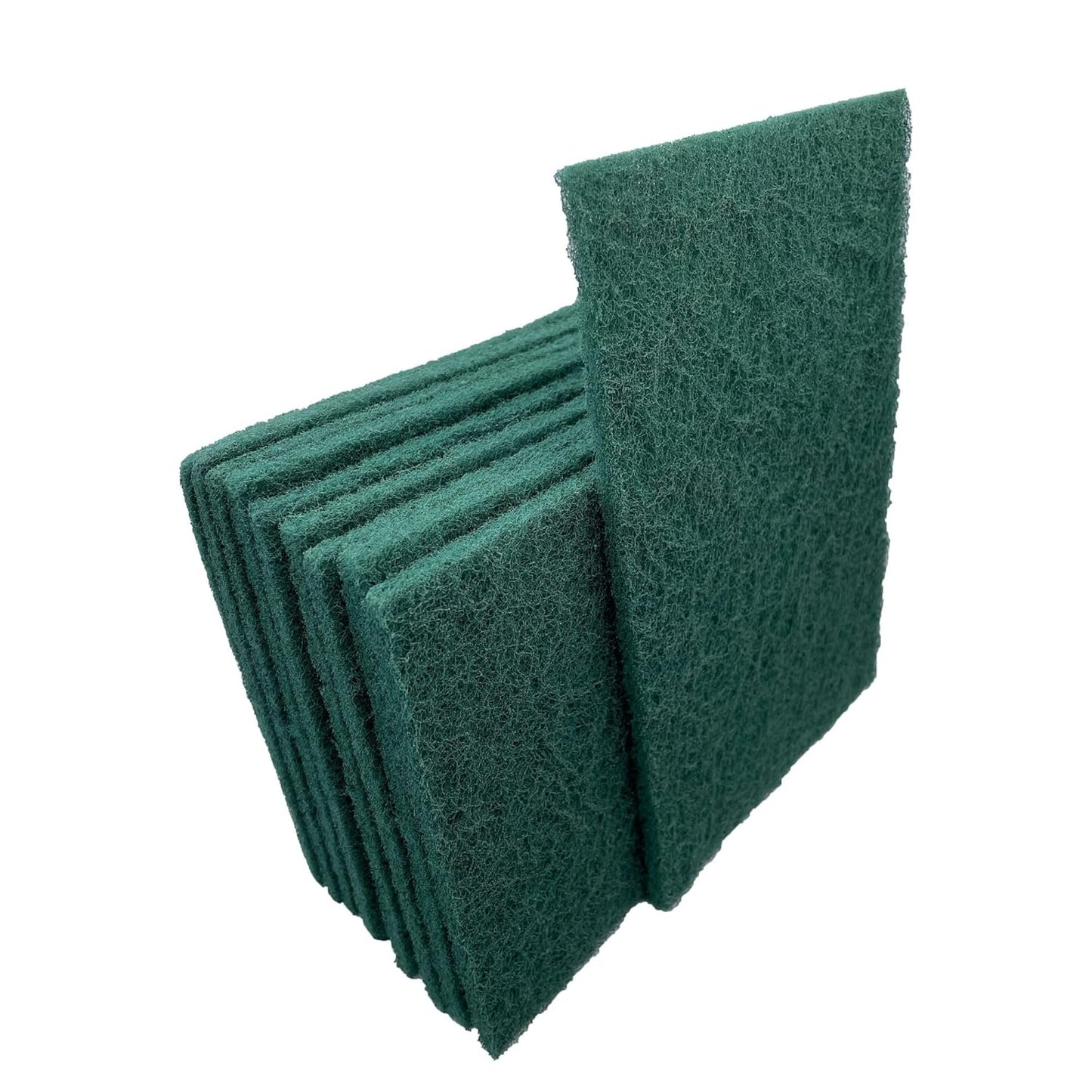 VSM 10-Pack: 6" x 9", Green - Fine, Non-Woven Hand Pad, Aluminum Oxide Grains, Rust and Oxidation Resistant, Multipurpose Abrasive Scrub Pad for Finishing and Cleaning