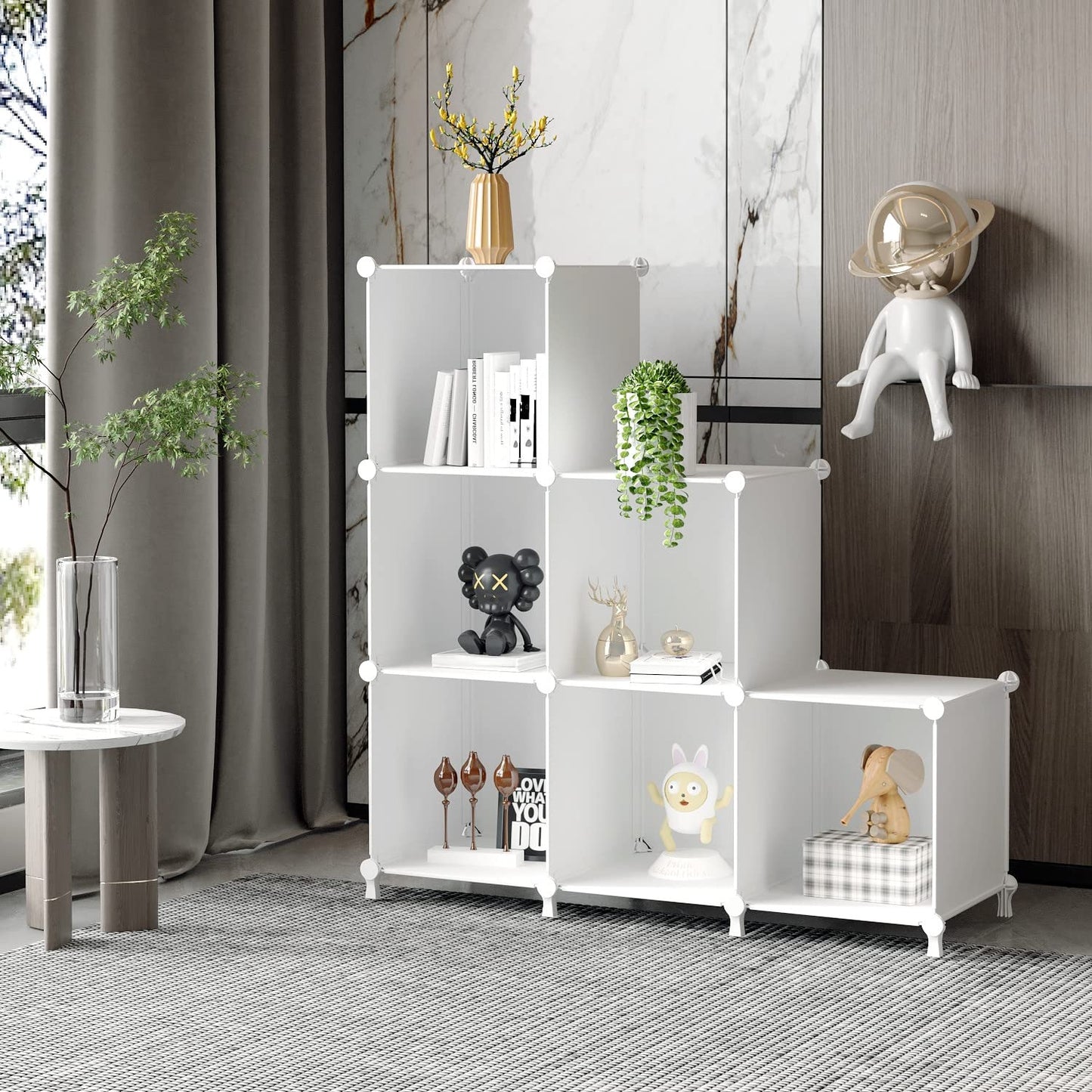 AWTATOS Closet Organizers and Storage, 6 Cube Storage Organizer, White