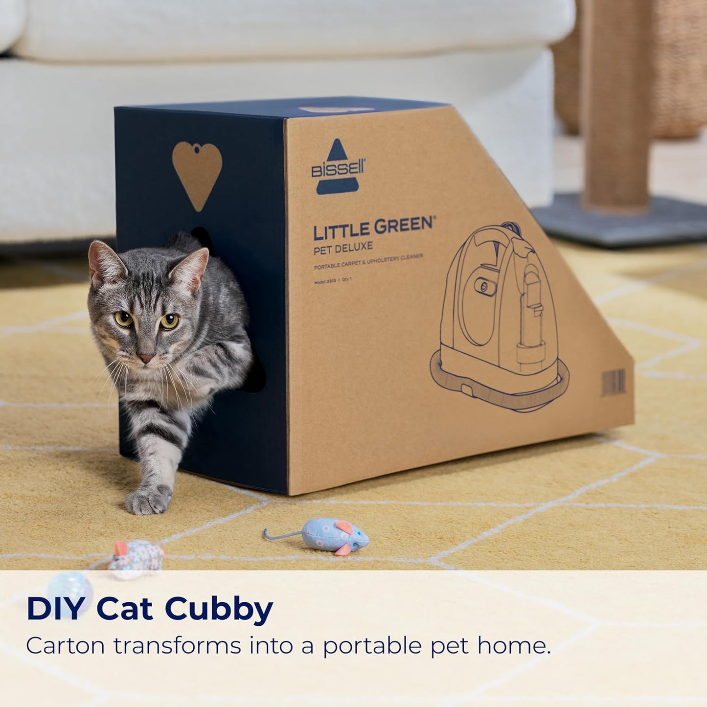 BISSELL Little Green Pet Deluxe Portable Carpet Cleaner and Car/Auto Detailer, 3353, Gray/Blue