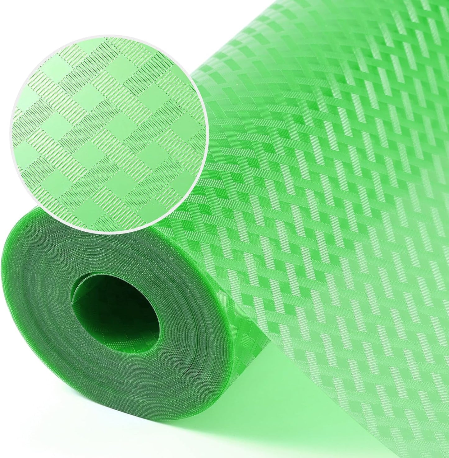 Fridge Liner Shelf Liners for Kitchen Cabinet Refrigerator Liners Waterproof & Oil-Proof Kitchen Cupboard Liner Non Adhesive Drawer Mats EVA Material for Shelves -Green 11.8 x 118 Inches