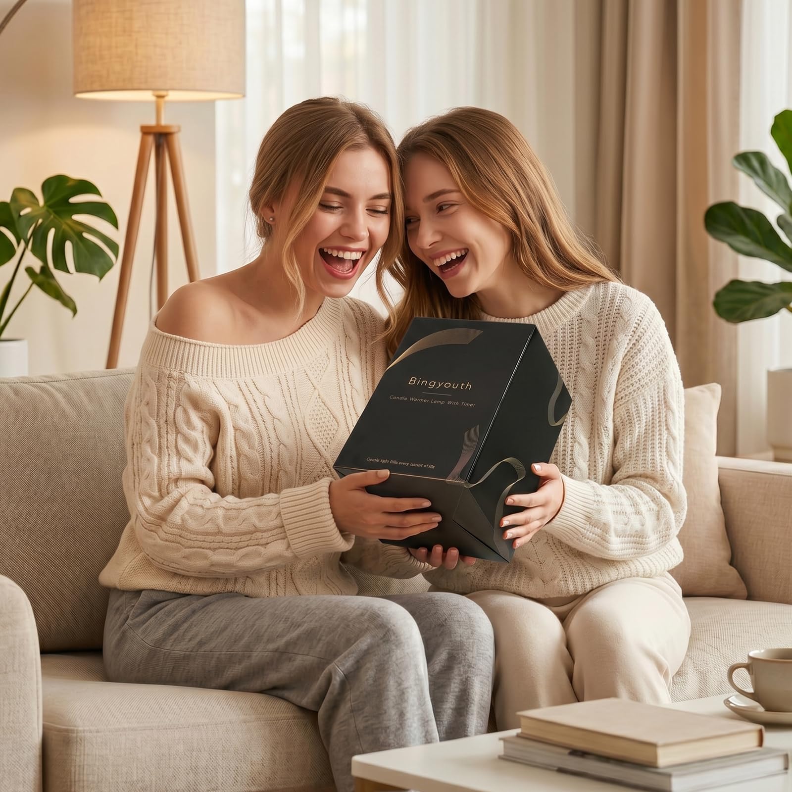 Bingyouth Candle Warmer Lamp with Timer, Best House Warming Gift, Height Adjustable & Dimmable