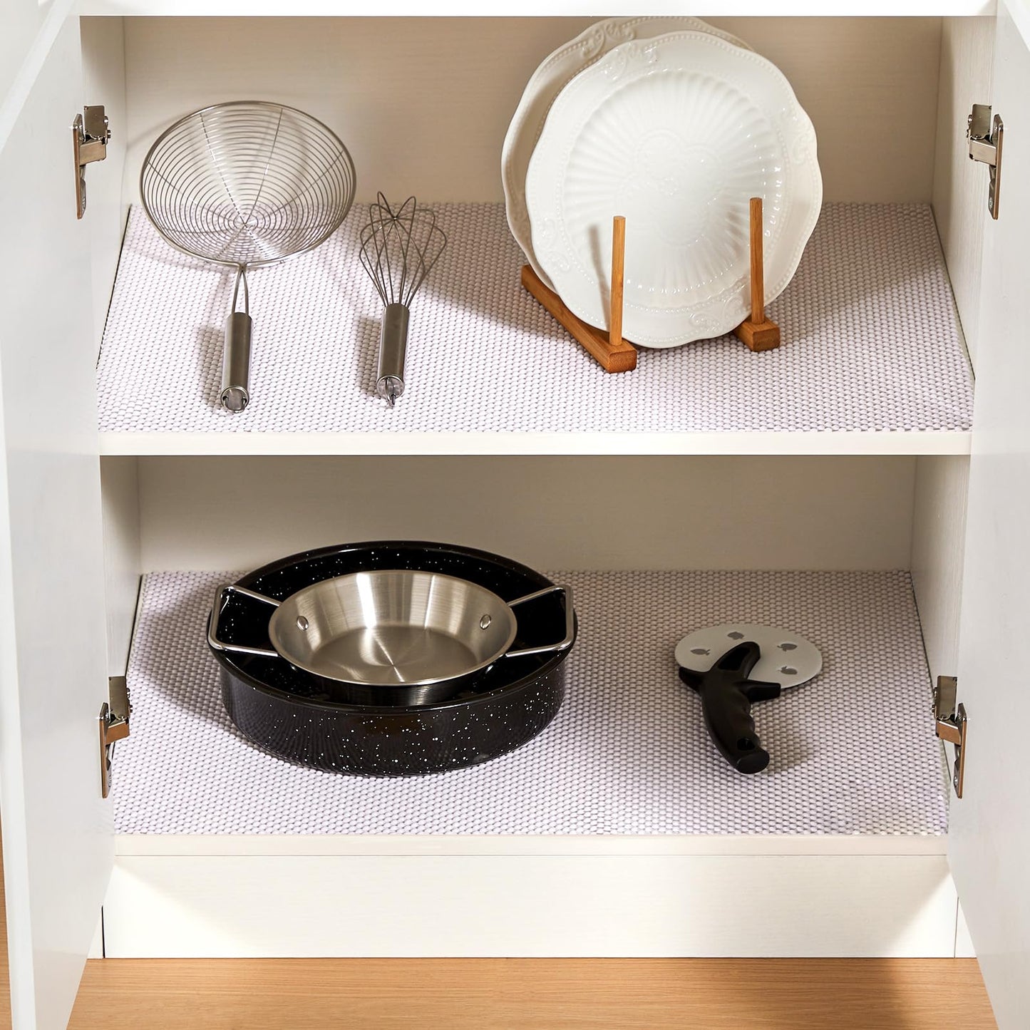 ALIUNI Shelf Liner for Kitchen Cabinets and Drawers, White, 12" x 120"
