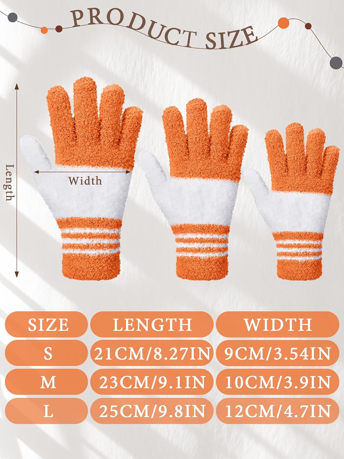 Patelai 3 Pairs Microfiber Plant Dusting Gloves Leaf Cleaning Gloves for Indoor Plants, Blinds, Furniture, House (Large,Gray, Orange, Brown)