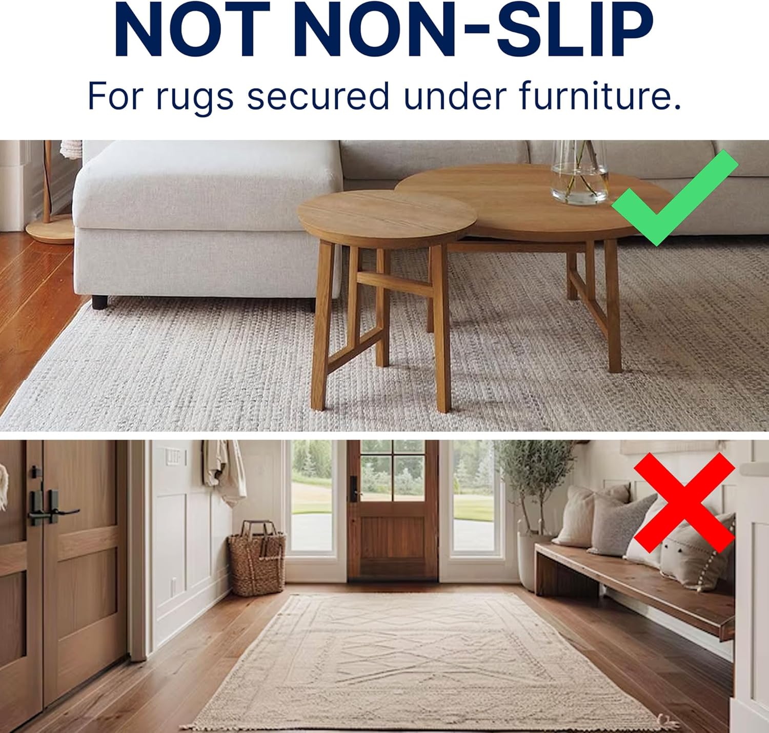 RUGPADUSA - Eco-Plush - 10'x14' - 3/8" Thick - 100% Felt - Extra Cushioned Rug Pad - Available in 3