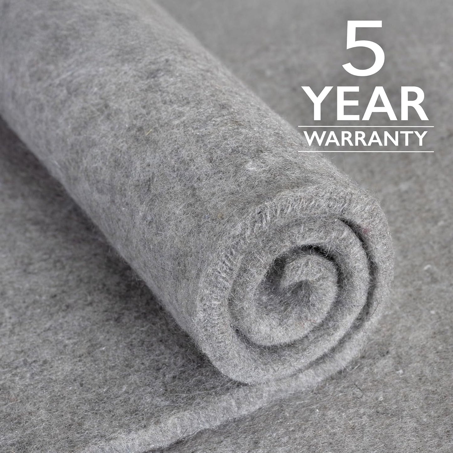RUGPADUSA - Eco-Plush - 6'x9' - 1/2" Thick - 100% Felt - Luxurious Cushioned Rug Pad - Available in