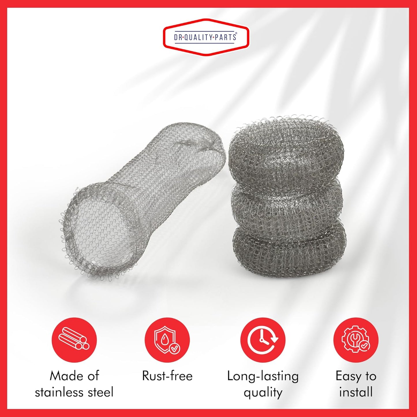 Washing Machine Lint Trap – Stainless Steel Hose Filter, Mesh Drain Catcher, Washer Sock Lint Remover, Rust-Free Snare Laundry Filter with Nylon Cable Ties, 29cmx6.5cm – 40-Pack