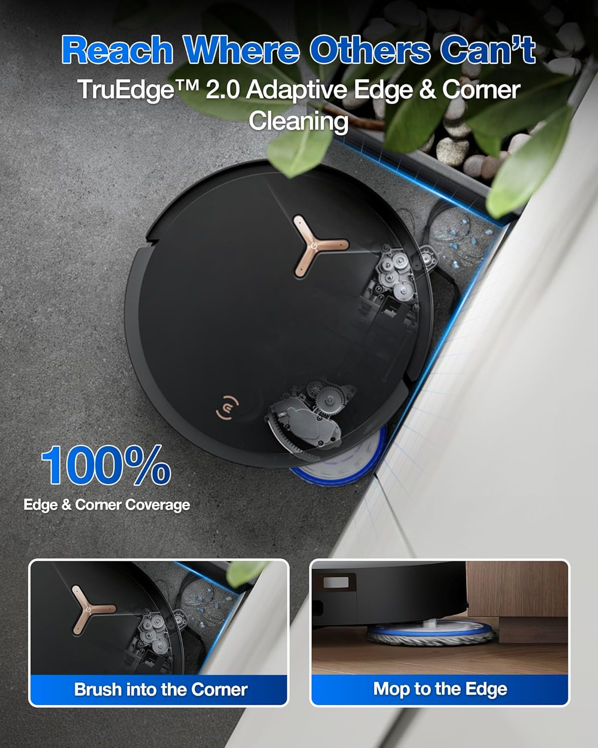 ECOVACS DEEBOT T50 MAX PRO Omni Robot Vacuum and Mop, 18,500Pa Blast Suction, 18mm Auto-Lift, ZeroTangle &TruEdge 2.0, AIVI 3.0 Obstacle Avoidance, Auto Hot Water Mop Wash/Dry/Refill, Self-Emptying