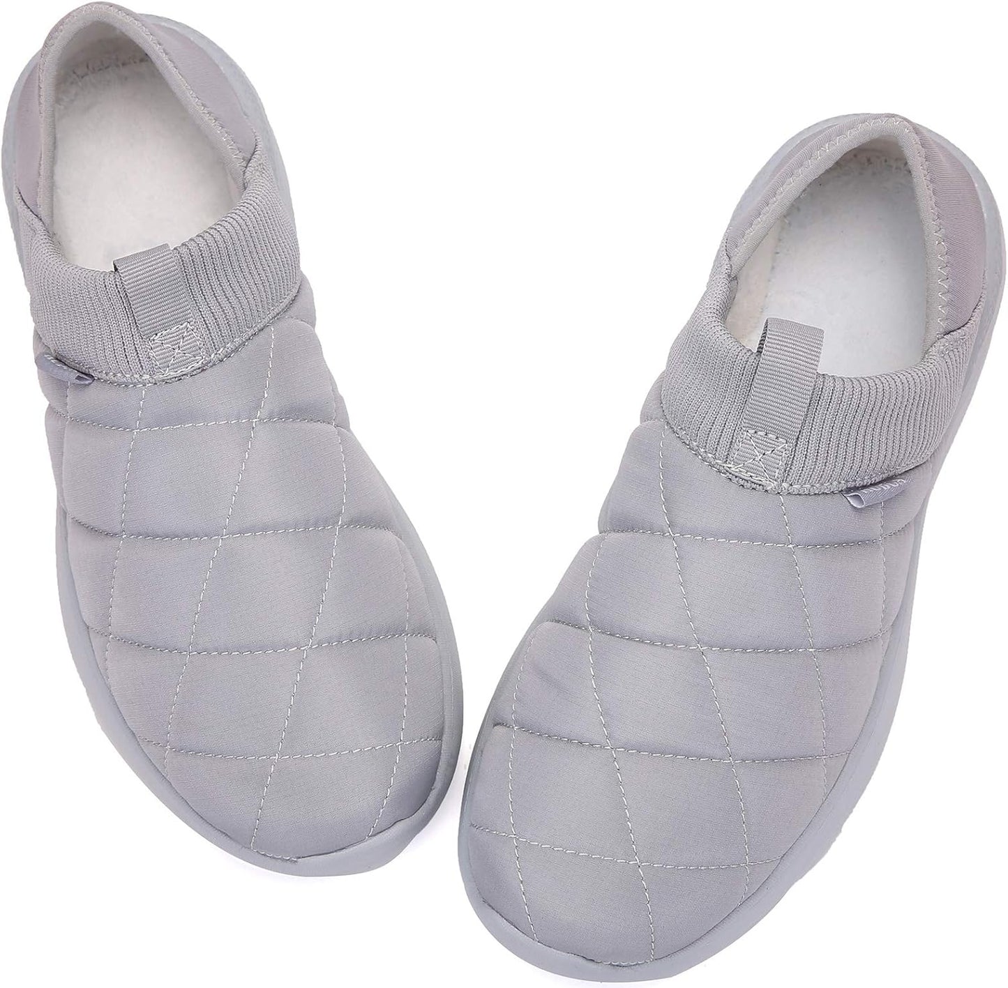 KUBUA Slippers for Men and Womens Indoor House Shoes Plush Slip on Outdoor Garden Loafers