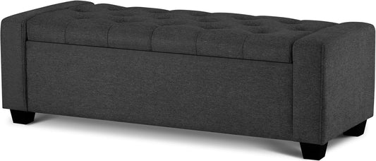 48" Ottoman with Storage, Soft Storage Ottoman Bench for Bedroom, Tufted Upholstered Window