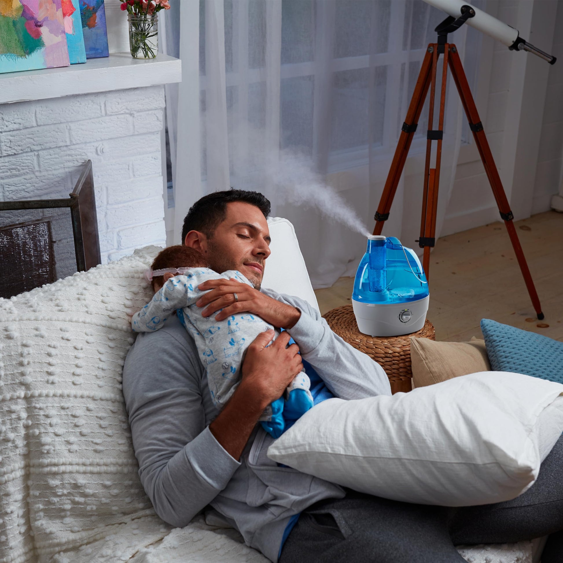 AquaOasis® Cool Mist Humidifier (2.2L Water Tank) Quiet Ultrasonic Humidifiers for Bedroom & Large