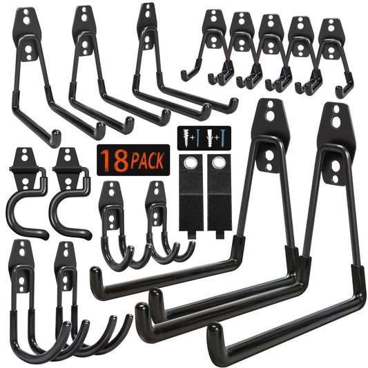 Kodreat 18 Pack Garage Hooks Heavy Duty - Anti-Slip Coating