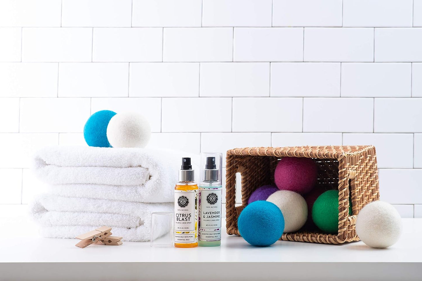 Woolzies Wool Dryer Balls Organic: Our Big Wool Spheres are The Best Fabric Softener | 6-Pack XL Dryer Balls for Laundry is Made with New Zealand Wool-Grey