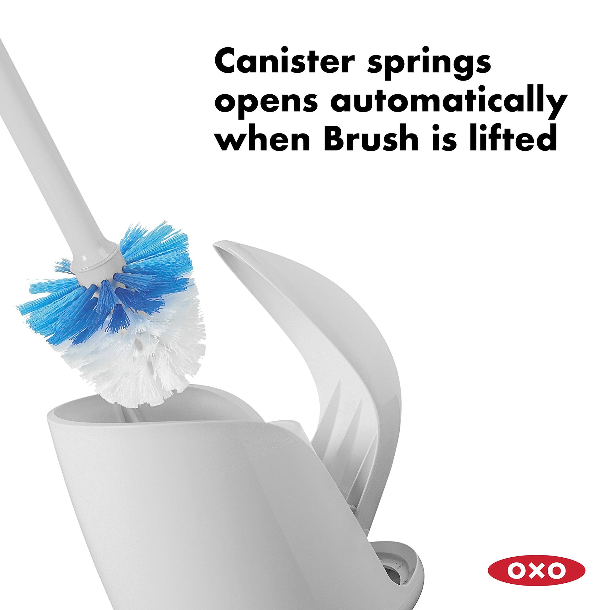 Hidden Canister with Drip Tray, Compact Design for Small Bathrooms, Toilet Brush and Holder Set
