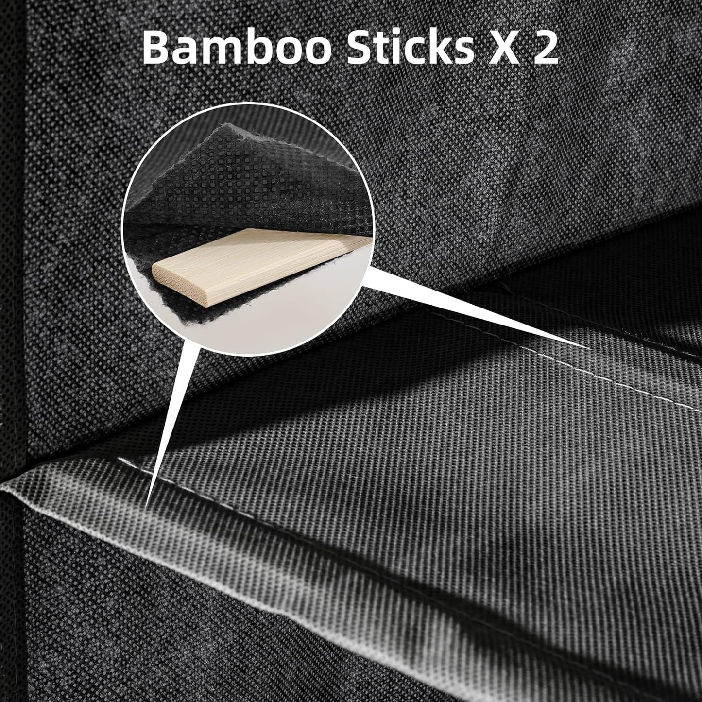 2 Packs Hanging Closet Organizer, 4-Shelf Closet Organizers and Storage with Side Pockets, Collapsible Hanging Shelves for Closet & RV & College Dorm,Black