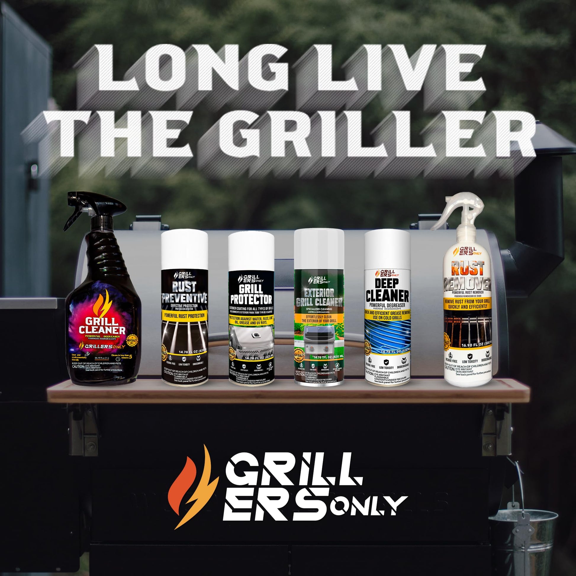 Grill Cleaner Spray & Degreaser | Heavy-Duty Grill Spray for BBQ, Griddles & Cast Iron Cleaner