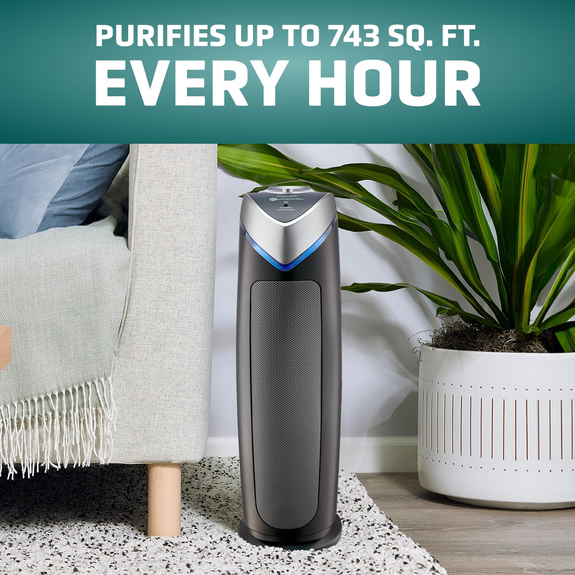 GermGuardian HEPA Air Purifier - Large Room Air Purifier for Bedroom, Office, Dorm, and Home