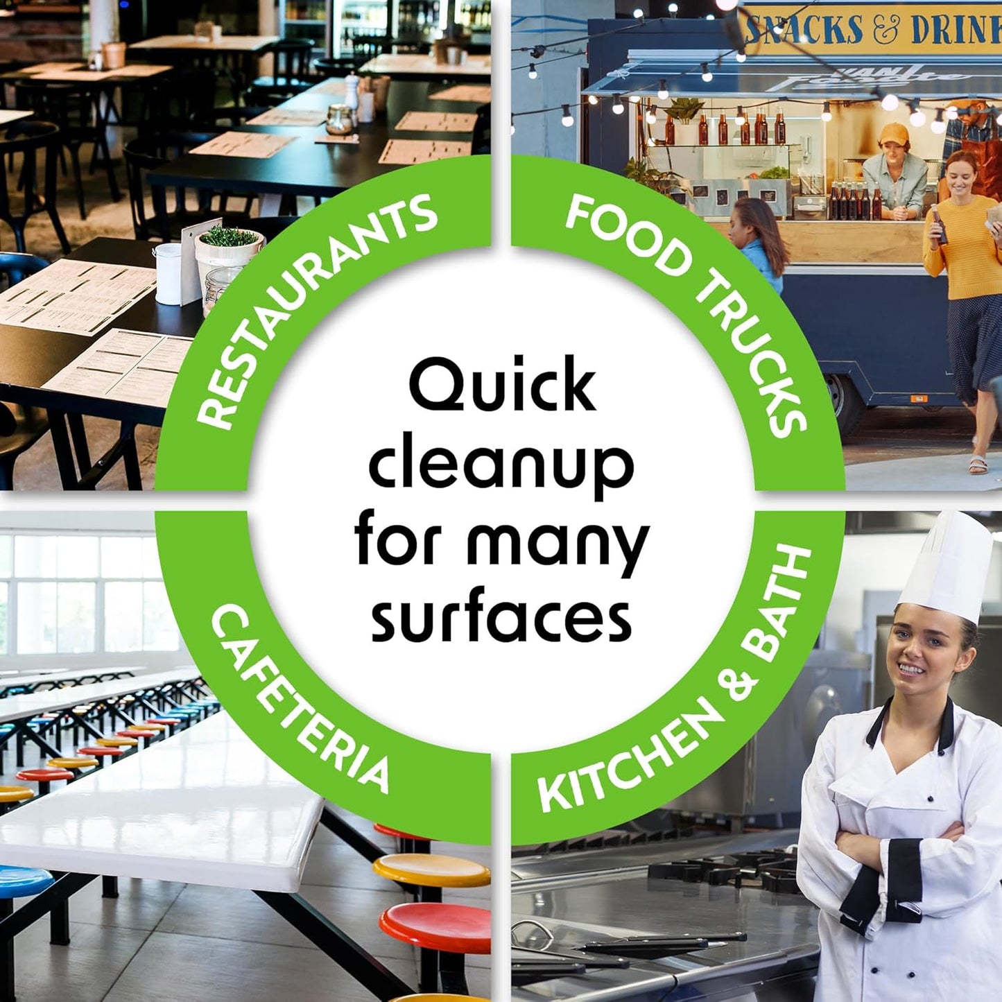 Wipex Table Bussers - Natural Cleaning Wipes | Table Cleaning Quick Cleaner & Counter Wipes | Made with Vinegar, Propolis, Clove and Cinnamon Oil, 400 Natural Surface Wipes