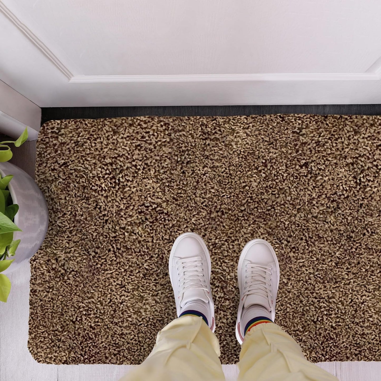 Premium Microfiber Indoor Door Mat – 24"x36" Washable Entry Mat, Non-Slip, Waterproof Backing, Super Absorbent, Low Profile Entryway Doormat for Indoor Entrance
