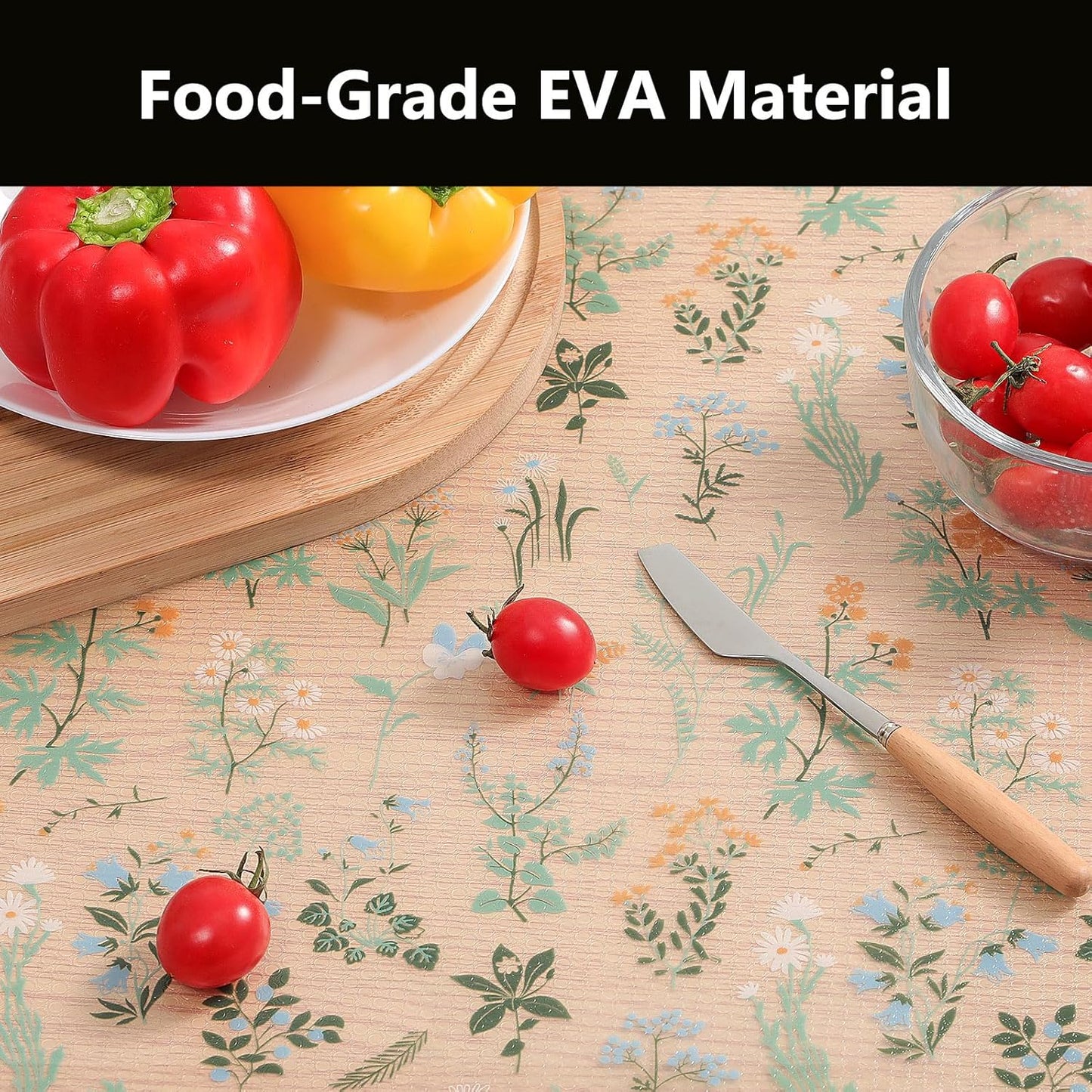 INNOLITES Shelf Liners for Kitchen Cabinets – Drawer Liner Waterproof & Oil-Proof, Non-Adhesive EVA Mat – Durable & Washable – for Shelves, Cupboard, Dresser 17.7" x 197"