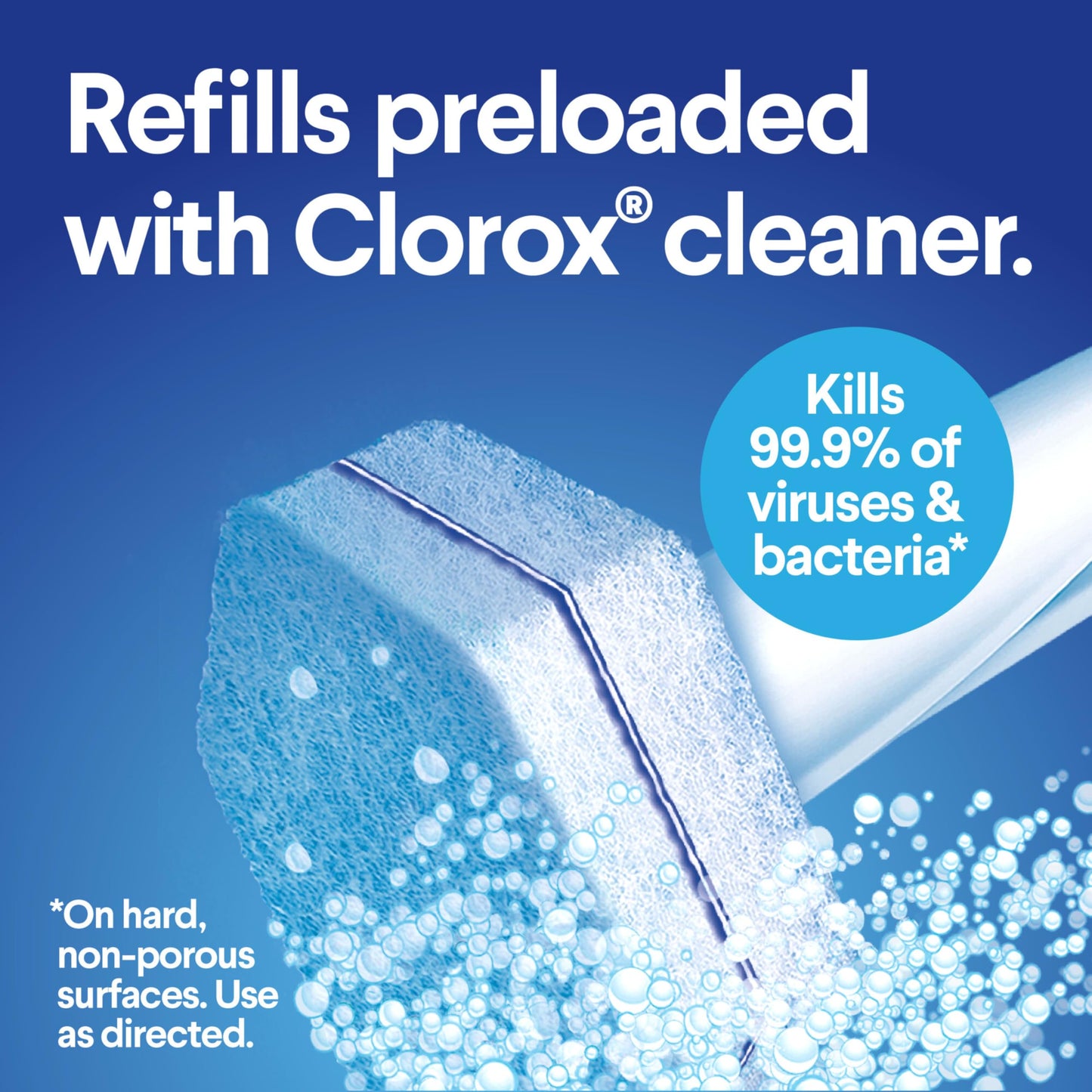 Clorox ToiletWand Disposable Toilet Cleaner Refills, 30 Count, Kills 99.9% of Germs and Viruses