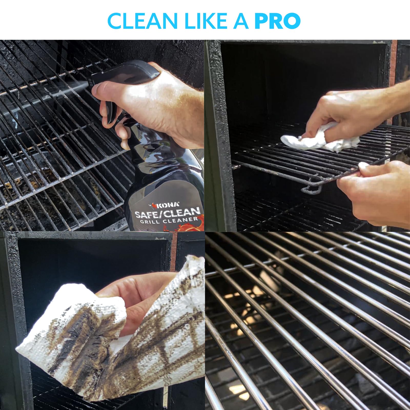 Kona Professional Grade Grill Cleaner Spray, 23 oz - Heavy-Duty Degreaser