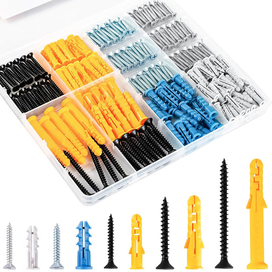 KURUI Wall Anchors Kit for Hanging Wall Art Decor, 270Pcs Picture Hangers Assortment Kit for