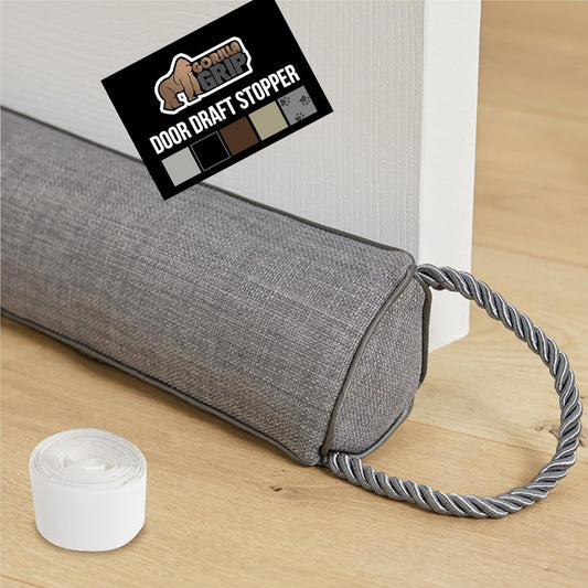 GORILLA GRIP Door Draft Stopper for Bottom of Doors, Weather Stripping Seal Blocks Hot Air, Noise