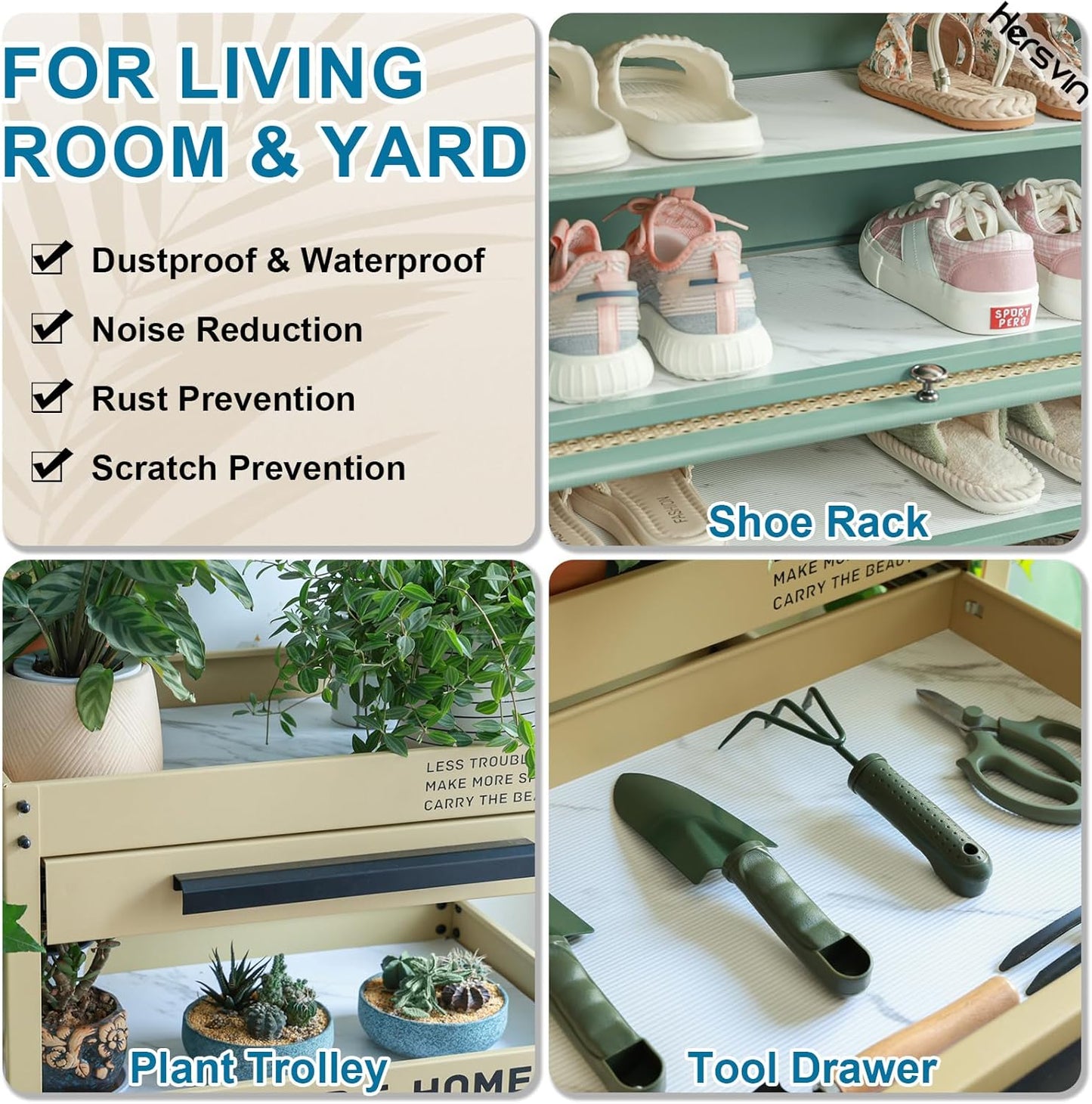 Shelf Liners 10 in x 20 ft EVA Drawer Mats, Non-Adhesive Cupboard Protector, Kitchen Cabinet Lining Fridge Liner (White Marble Stripe, 25.4x610cm)