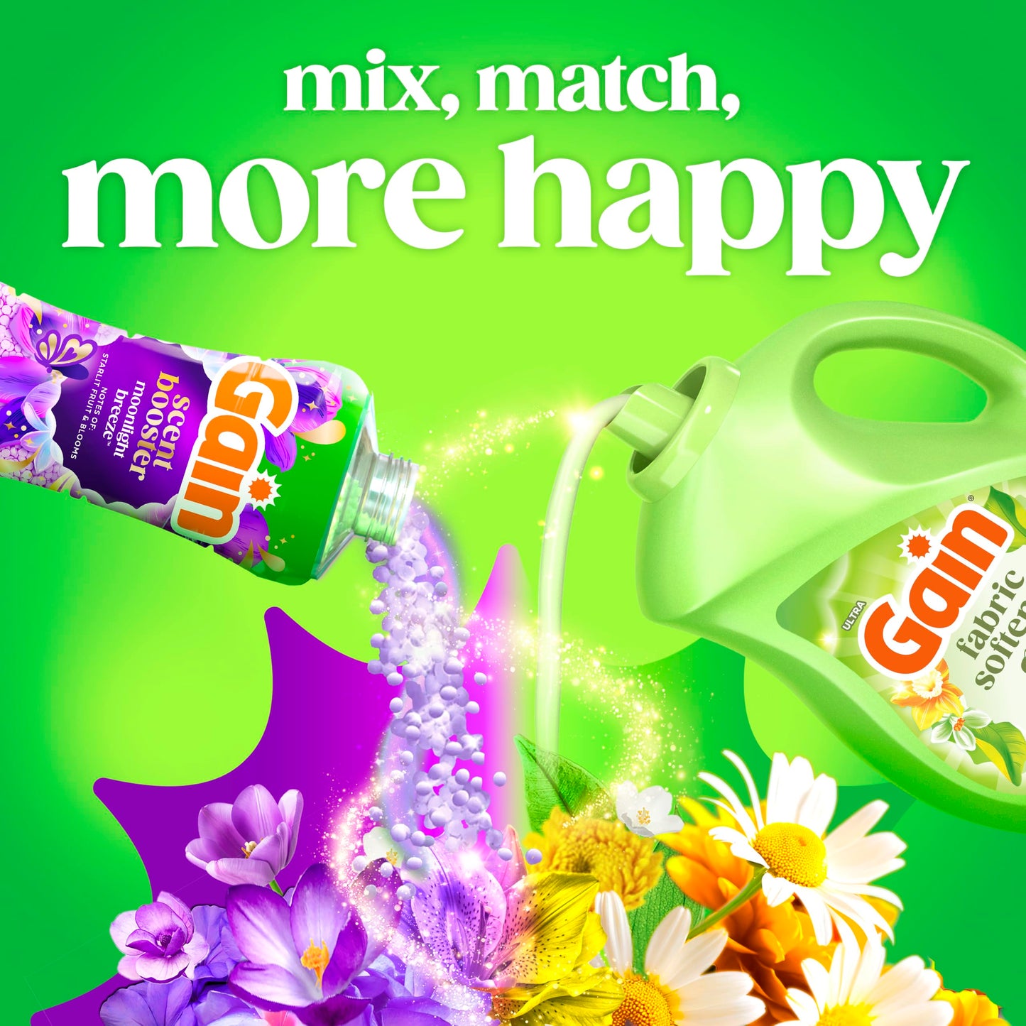 Gain, Liquid Laundry Fabric Softener, Laundry Conditioner, Long Lasting Scent, Softens, Freshness