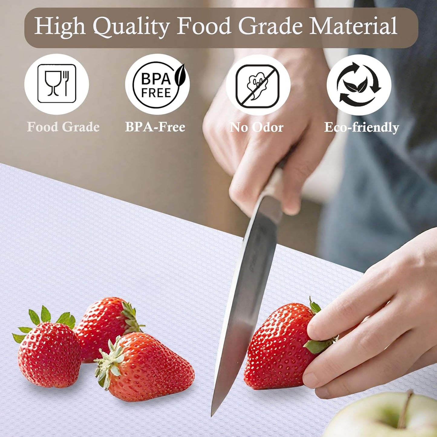 Cabinet Shelf Liner 11 Inch Wide X 20 Ft Non-Slip Kitchen Drawer Liners Waterproof & Oil-Proof Drawer Liners for Cupboard Pantry Non Adhesive Refrigerator Shelf Liner Strong Grip Cabinet Mat (White)