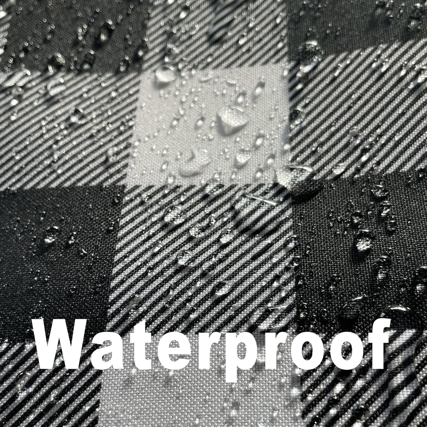 Waterproof Plaid Tablecloth Fabric - Square 25x25 Inch Classic Gingham Checker Buffalo Table Cover for BBQs, Parties