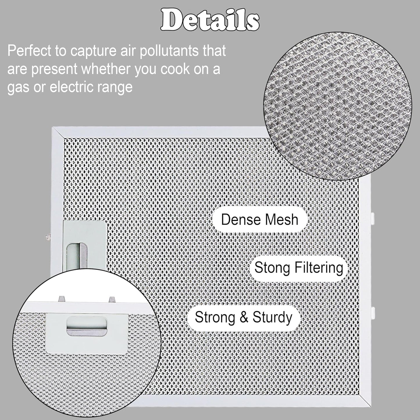 ?‘¼?’‘?’…?’‚?’•?’†?’… W10169961A Aluminum Range Hood Filters Replacement 3 Pack 10.5 x 12 Inch by Wadoy, 3-Layer Aluminum Mesh Range Hood Filter Metal Slip Joints Compatible with Whirl-pooll