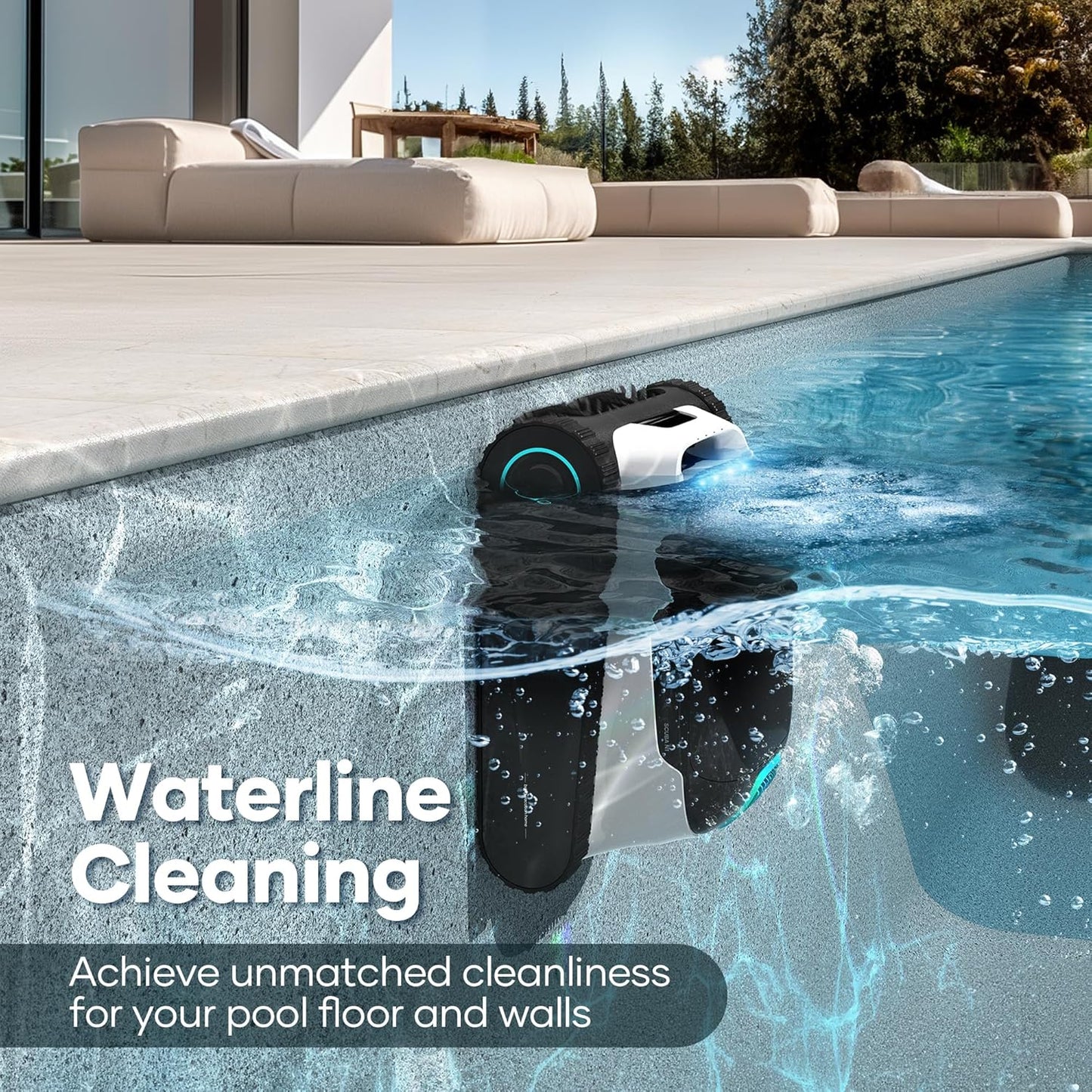 AIPER Scuba N1 Cordless Robotic Pool Cleaner, Wall & Waterline & Floor Cleaning, Smart Navigation, Superior Mobility, Four Cleaning Modes for Inground Pools up to 1600 sq.ft (Renewed)