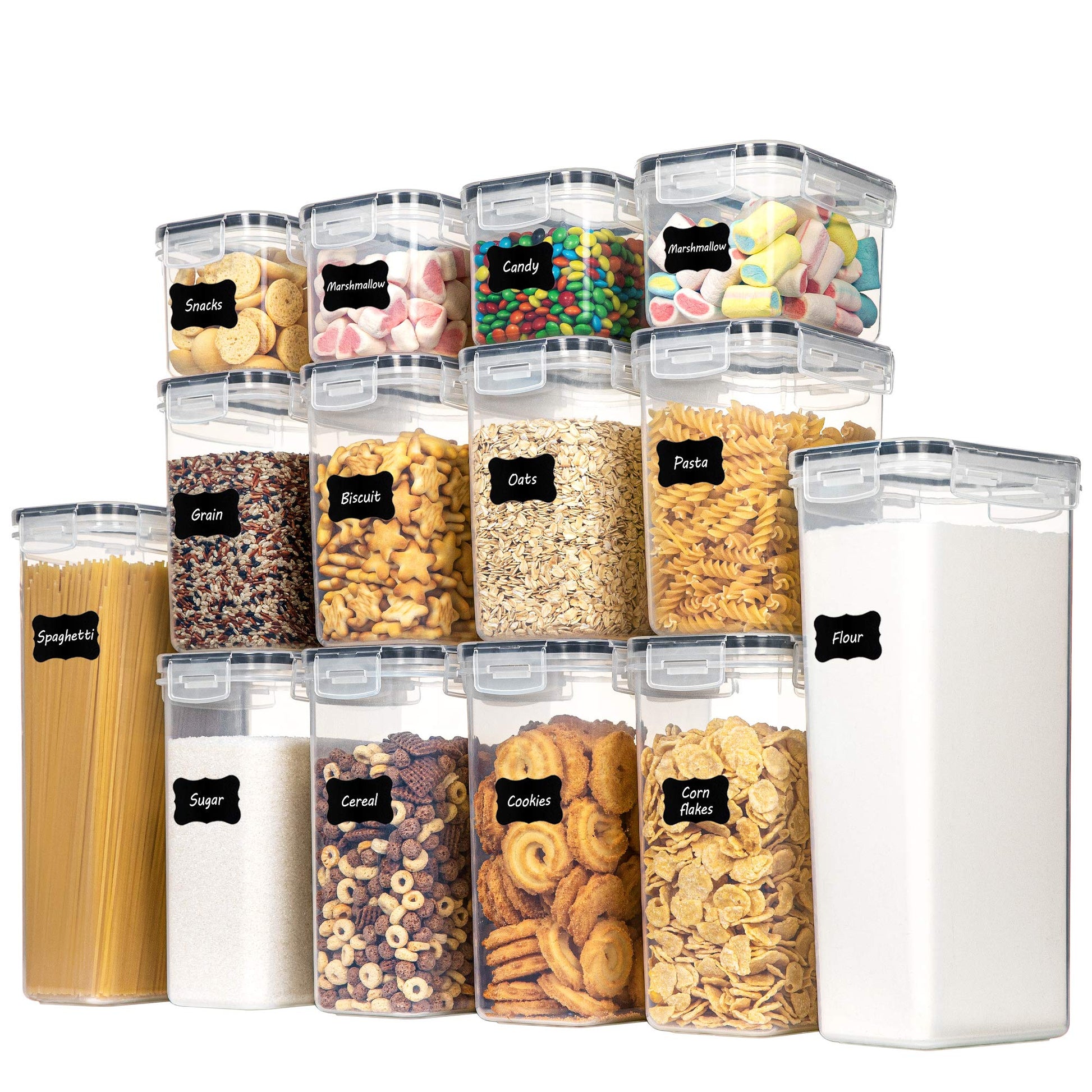 CHEFSTORY Airtight Food Storage Containers Set, 14 PCS Kitchen Storage Containers with Lids for
