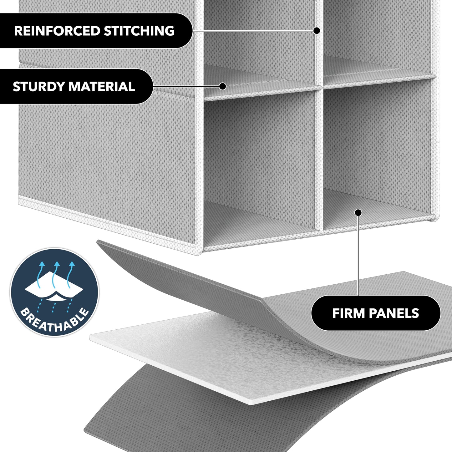 Simple Houseware 20 Section Shelves Hanging Shoes Organizer, Gray