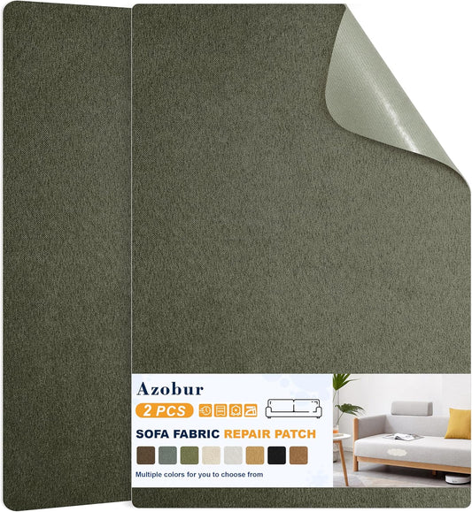 Azobur Couch Patch Repair Fabric,Microfiber Fabric, Self-Adhesive, for Sofa Repair and Upholstery