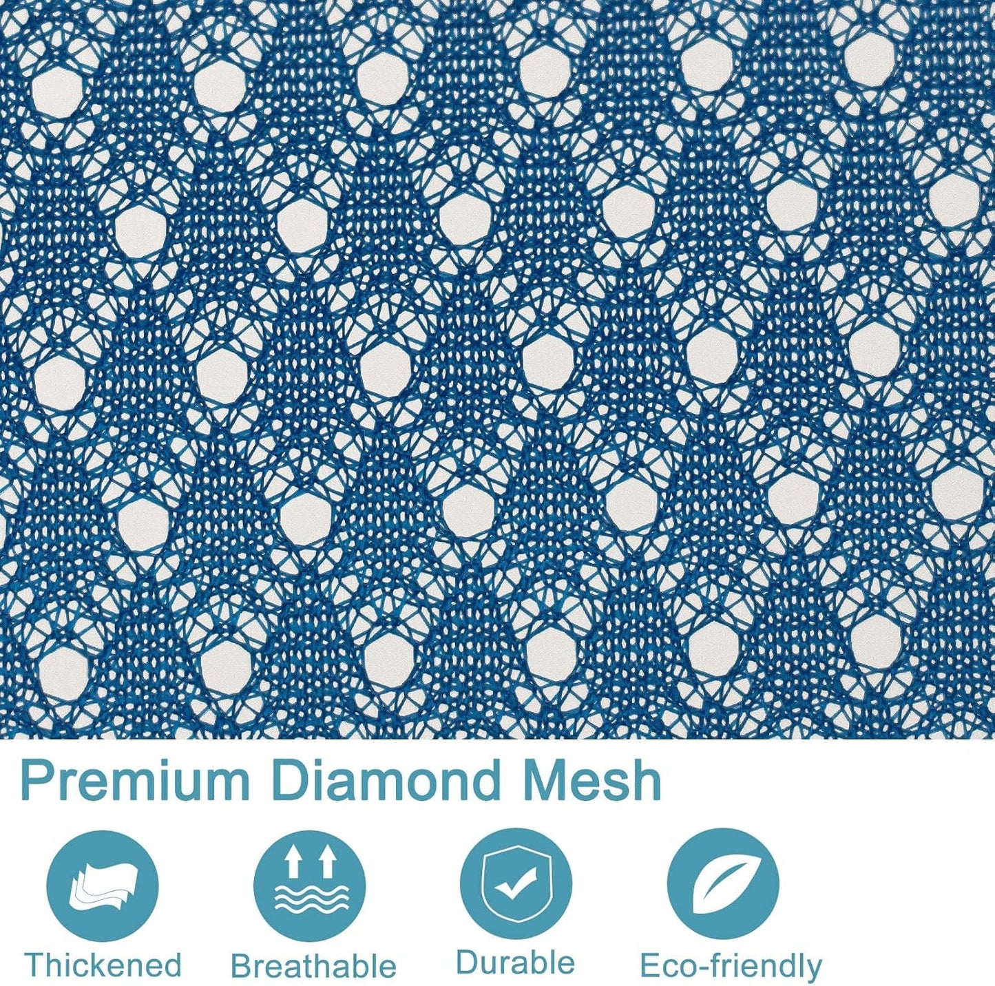 Polecasa Heavy Duty Large Mesh Laundry Bags with ID Tag and Locking Drawstring Closure - 2 Pack, 24 x 36 inches - Laundry Hamper Liner, Washable Laundry Bag for Travel, Sports, Dorms (Blue)