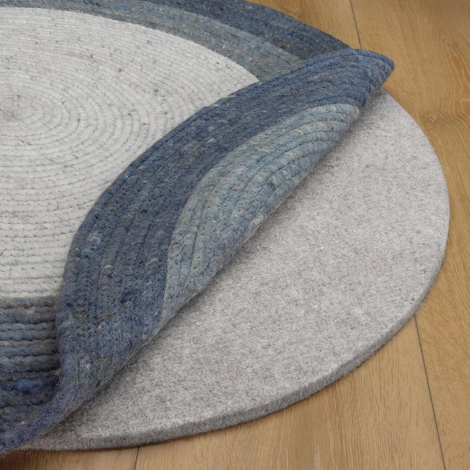 RUGPADUSA - Eco-Plush - 9' Round - 3/8" Thick - 100% Felt - Extra Cushioned Rug Pad - Available in