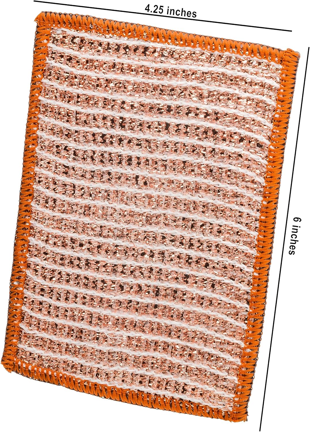 Redecker 2-Ply Woven Copper Scrubbing Cloth & Microfiber Cleaning Wipe – Dual-Surface, Non-Scratch, Reusable & Machine Washable Real Copper Pads for Kitchen & Home – Set of 2