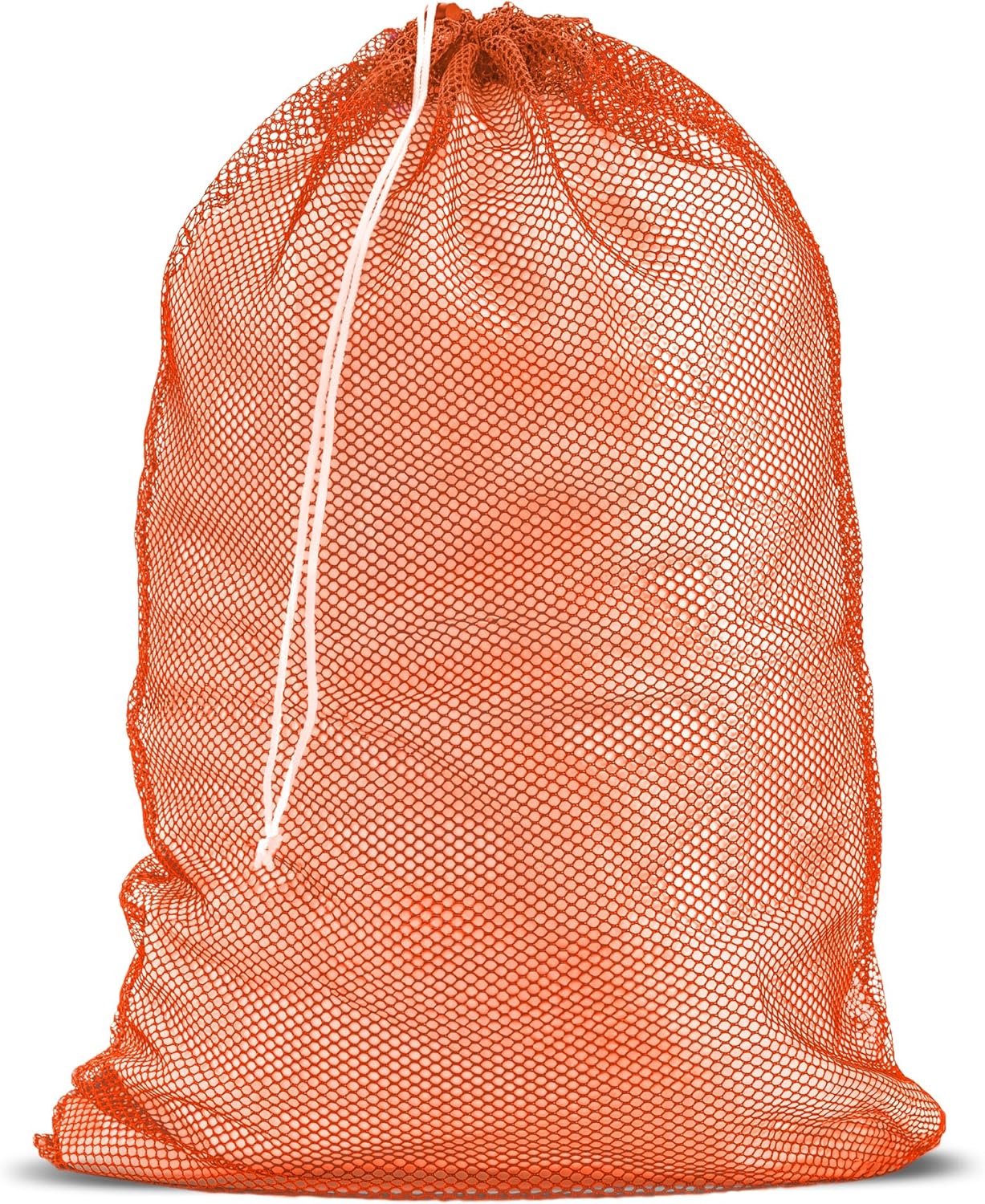 Handy Laundry Mesh XL Laundry Bag - Durable, Machine Washable with Secure Drawstring Closure - Perfect for College Dorms, Laundromats, Apartments (Orange, Large 24" x 36")